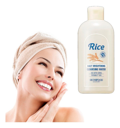 Imagen 2 de 4 de Skinfood Agua Limpiadora Coreana Arroz Aclara Piel Suave