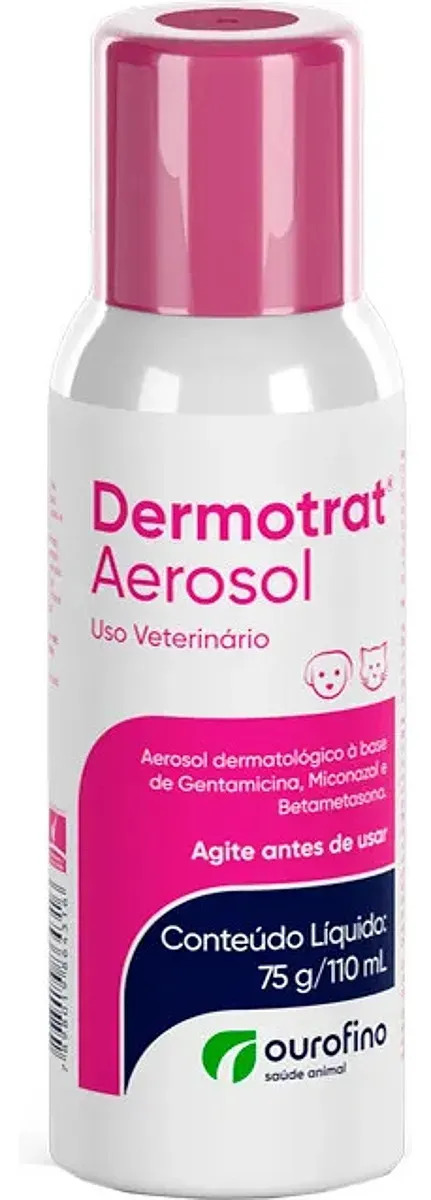 Dermotrat Spray Aerosol Dermatológico Cães E Gatos 110ml