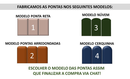 Cabeceira Modular Adesiva Placa Estofada 20x1,40 - 1 Unidade