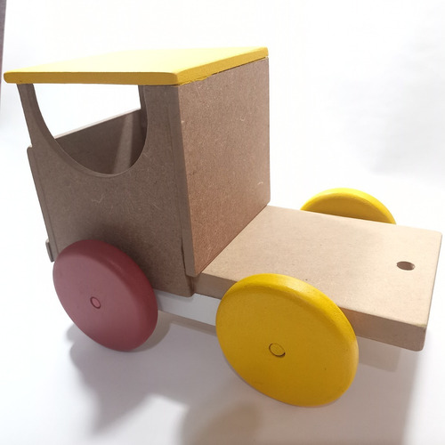 Brinquedo Educativo Carreta Colorida De Mdf