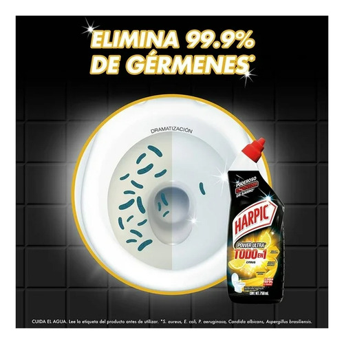 Limpiador Desinfectante Para Inodoro Harpic 750 Ml
