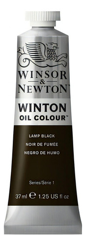 Tinta a óleo Winsor & Newton Winton, 37 ml, cores para escolher, lâmpada preta - preta fumegante nº 25