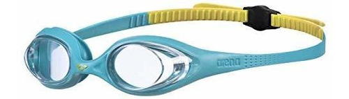 Arena Spider Jr Youth Swim Goggles, Clear / Mint / S6t8e