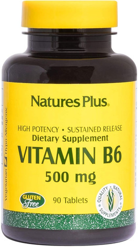 Vitamina B6 500mg Natures Plus - Unidad a $2921