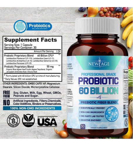 Imagen 3 de 3 de Revista Probiotico 60 Billones 30 Cáp