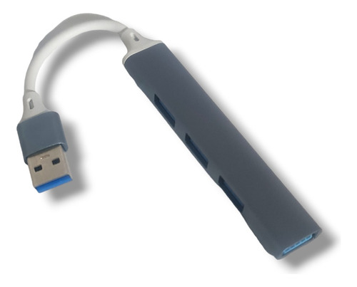 Hub De Aluminio Usb 2.0+3.0 Tipo C De 4 Puertos - Gris