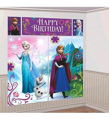 Disney Frozen Birthday Party Scene Setters Kit De Decoracion