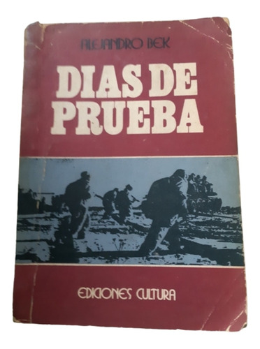 Días De Prueba / Alejandro Bek / Novela / Ed Cultura