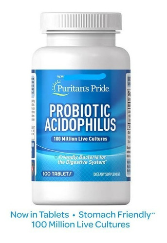 Imagen 1 de 1 de Probioticos Acidophilus 100 Capsulas Importado Usa