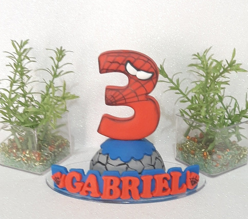 Topo De Bolo Vela Em Biscuit Homem Aranha