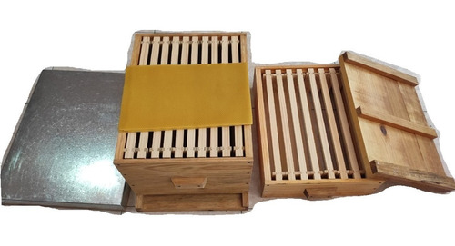 Caja Para Apicultura Completa + 1 Kg De Cera Estampada