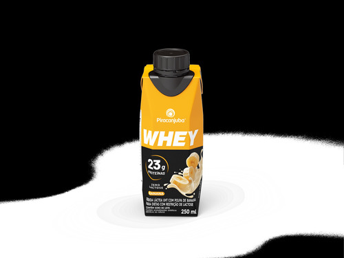 Whey Zero Lactose Pronto Sabor Banana 250ml Piracanjuba