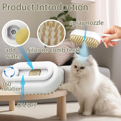 Cepillo De Vapor Para Gatos, Cepillo Para Perros Con Vapor