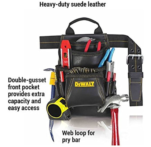 Bolsa De Herramientas Dewalt Dgbolsillos, Cuero De