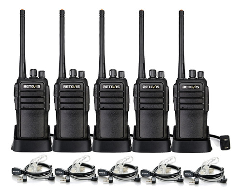 Caja De 5, Walkie Talkies Retevis Rt21 Para Adultos De Larg.