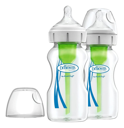 Set Biberones Dr Browns Ancho 9oz Vidrio + Cepillo Limpiador