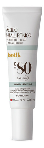 Protetor Facial Botik Fps80 Ácido Hialurônico 10ml