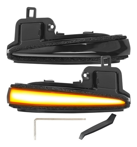 Luz Led Intermitente Juego Par Marcador Lateral Espejo Negro