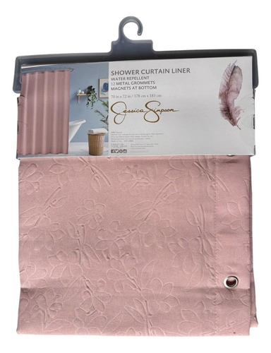 Cortina De Baño Jessica Simpson Rosa Rosa Floreado