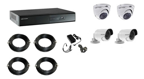 Kit Cámaras Hikvision 8ch 4 Cámaras Infrarrojas Exterior