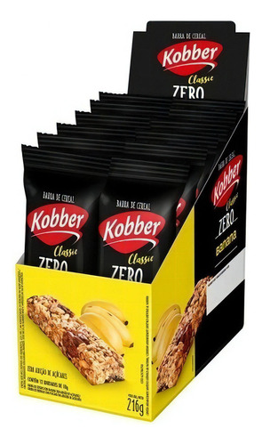 Barra De Cereal Kobber Classic Banana Zero Display 12un 216g