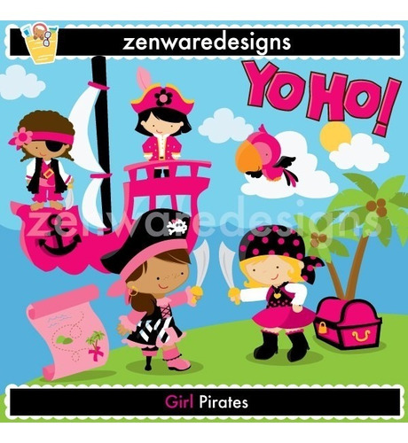 Kit Imprimible Piratas Nenas Imagenes Clipart Cod 6