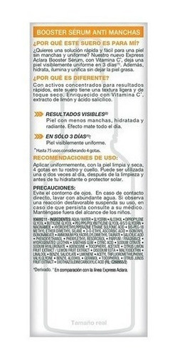 Sérum Express Aclara Booster sérum anti manchas Garnier Skin Active día/noche para todo tipo de piel de 30mL