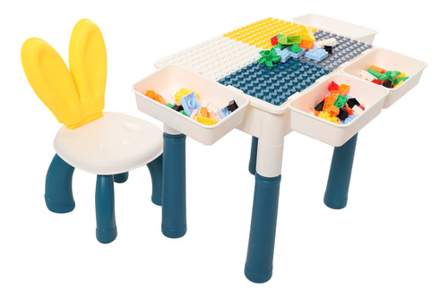 Mesa Juego Lego Actividades Bloques Para Niños Con Silla