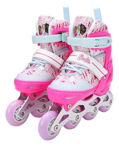  Barbie Patines en línea ajustables para niñas, multicolor,  talla 13-3 : Deportes y Actividades al Aire Libre