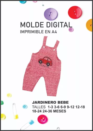 Molde Digital Jardinero Bebes 1mes 3 Años 7 | MercadoLibre
