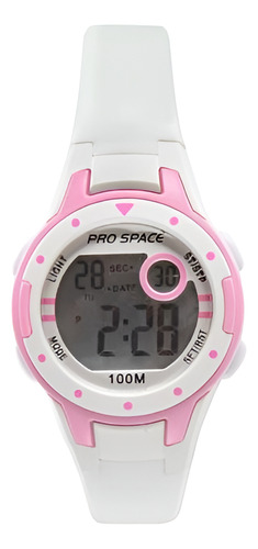 Reloj Okusai Pro Space Dama Psd0095-dir-7h Sumergible Blanco Rosa Blanco