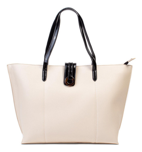 Cartera Shopper Herraje De Carey En Solapa Isadora