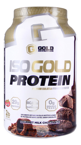Suplemento Polvo Gold Nutrition Iso Gold Protein Pote 907gr