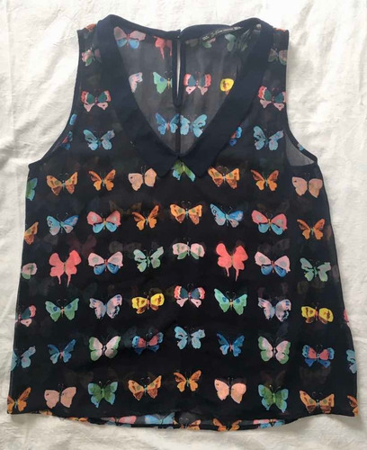Remera De Gasa Para Mujer Zara Talle M