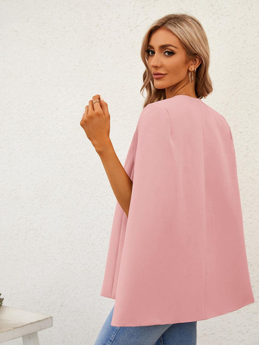 Chaquetas Blazer Tipo Capa Para Mujer, Mangas Con Aberturas