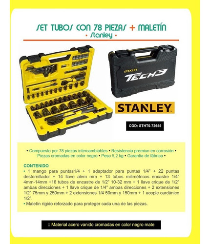 Set Tubos Con 78 Piezas Yamaha Racing Stanley Stmt81213-840