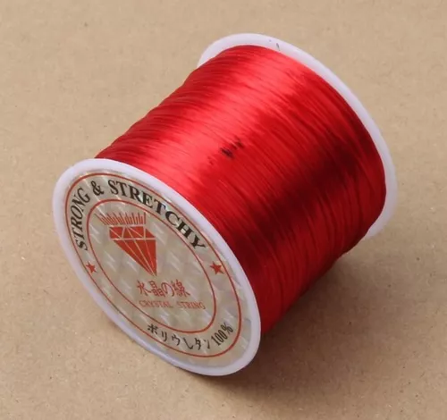 Hilo elástico recubierto para pulsera 3 mm Rojo x 1 m - Perles & Co