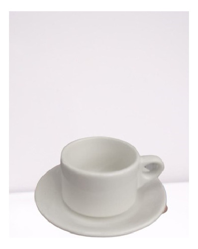 12 Tazas Café Americano Con Plato Porcelana