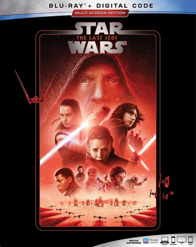 Imagen 1 de 2 de Blu-ray Star Wars 8 The Last Jedi / Los Ultimos Jedi