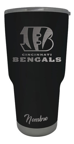 Termo 30 Oz Bengals Cincinnati Grabado Láser Con Tu Nombre