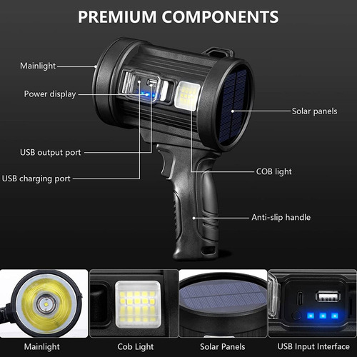Spotlight 90000 Lúmenes Linterna De Mano Led Spot Light