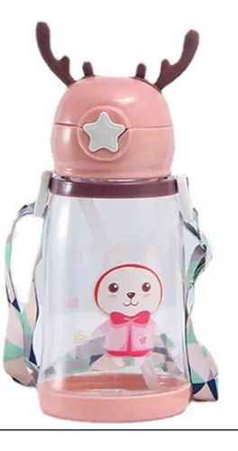 Termo Botella Agua Botilito Con Pitillo Para Niños Y Niñas