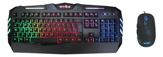 Combo Gamer Teclado/mouse Weibo Wb-520 Rgb Color del mouse Negro Color del teclado Negro