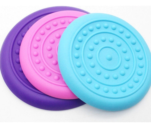 Brinquedo Para Cachorro Disco Frisbee Resistente Cor Rosa