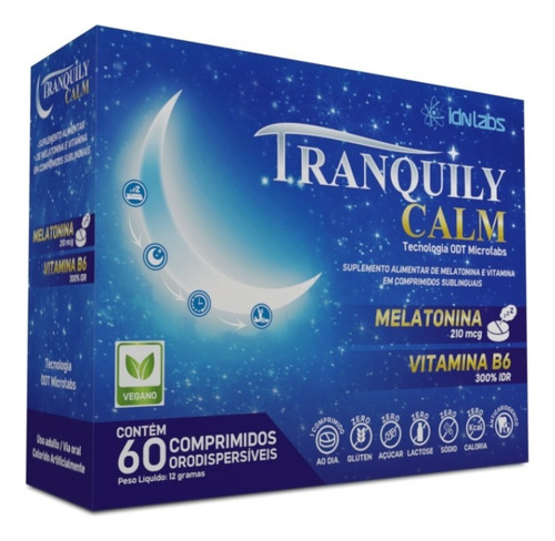 Tranquilycalm Melatonina Sono C/60 Mastigável Sabor Menta Menta