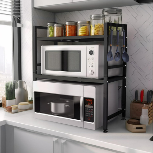 Estante De Microondas Extensible Para Horno De 3 Niveles