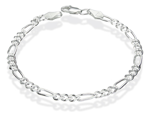 Pulsera De Plata .925 Para Caballero Modelo 3 X 1 Diámetro 7 Cm Largo 20 Cm