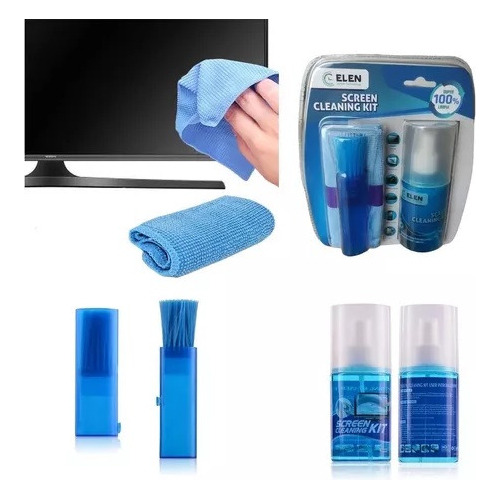 Set Kit Practico De Limpieza Para Laptop Pc Tv Monitores 
