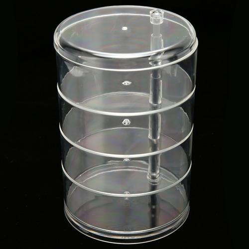 Organizador De Pendientes, Transparente, Giratorio, De 4 Niv