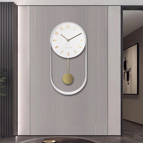 Movimiento De Barrido De Relojes De Pared De Cocina Blanco.